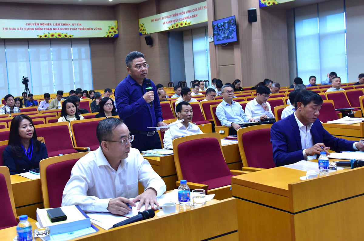 Ông Vũ Thanh Hải - Kiểm toán trưởng KTNN chuyên ngành IV phát biểu tại tọa đàm- Ảnh: T.A