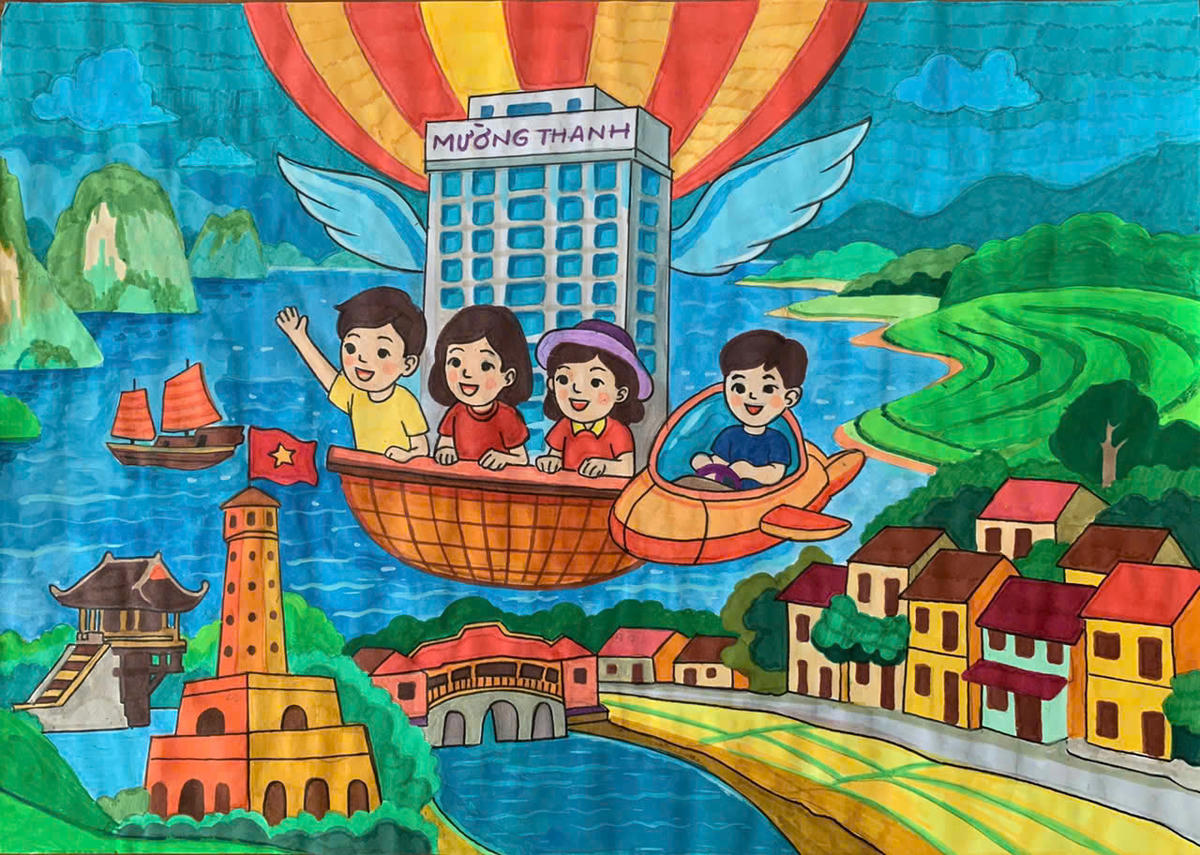 Hành trình phiêu lưu cùng Mường Thanh trong trí tưởng tượng của các họa sĩ nhí.