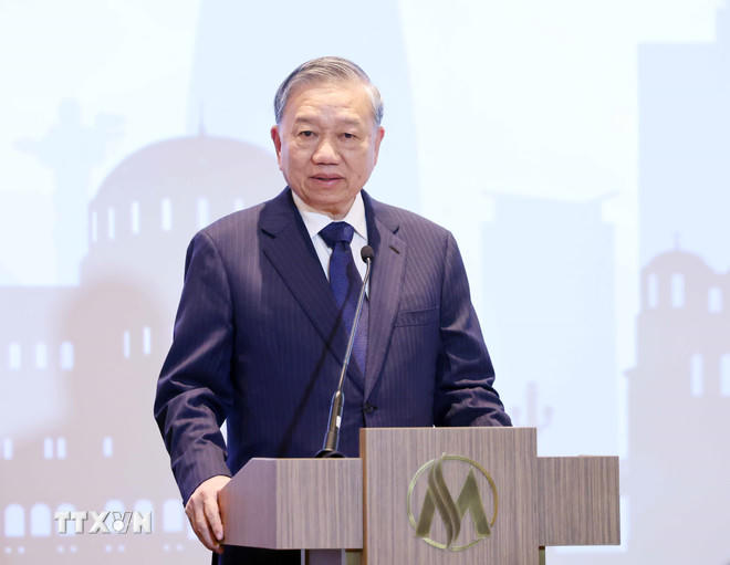Tổng Bí thư Tô Lâm phát biểu. (Ảnh: Thống Nhất/TTXVN)