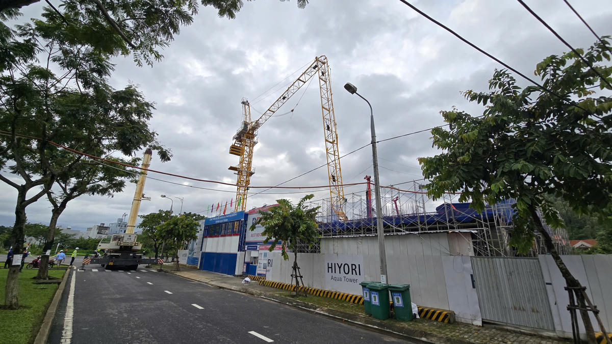 Hiện trường vụ tai nạn lao động. Ảnh: Nguyễn Tú.