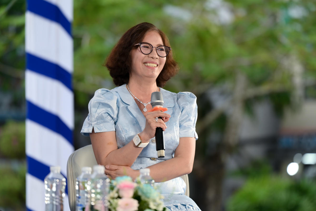 BS.CKII. Huỳnh Thị Kim Yến – Chi Hội trưởng Liên Chi Hội Truyền nhiễm các tỉnh miền Tây chia sẻ tại buổi tọa đàm. Ảnh BTC.&nbsp;