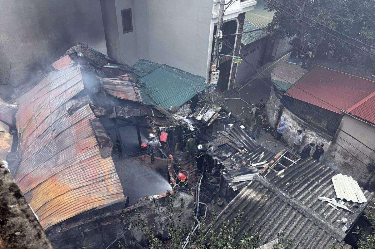 Hiện trường vụ cháy. Ảnh: DH.