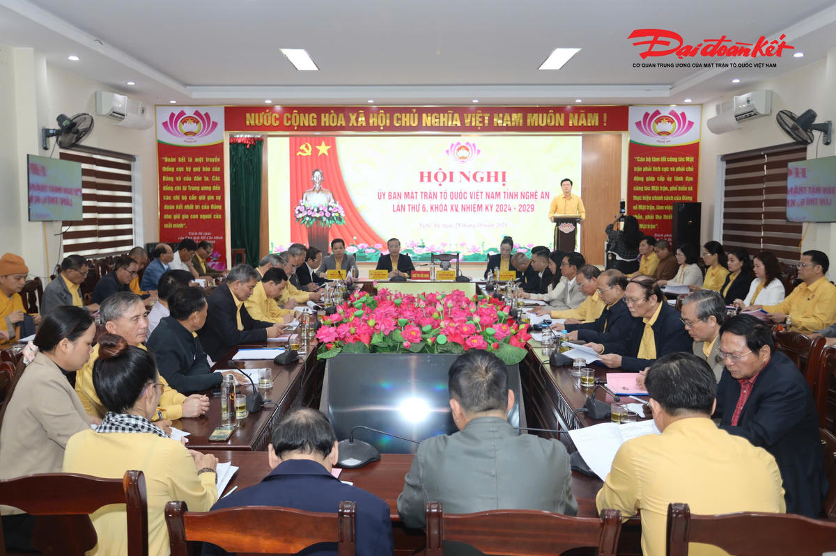 Hội nghị Uỷ ban MTTQ tỉnh Nghệ An lần thứ 6: Chuẩn bị chu đáo cho Đại hội đại biểu nhiệm kỳ mới