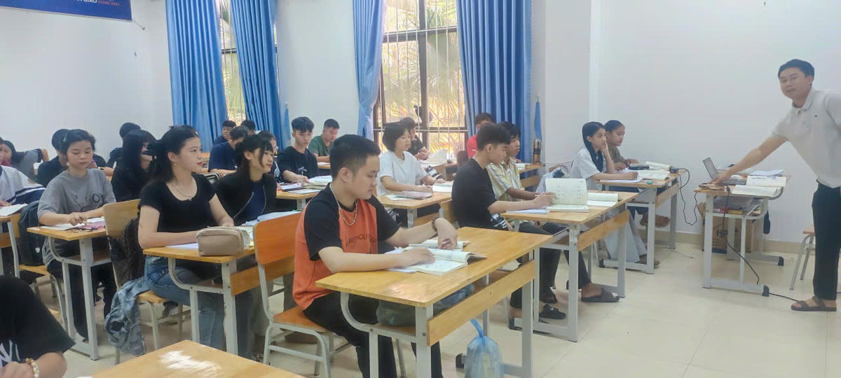 Lớp học tiếng Nhật tại Trường Cao đẳng nghề Hà Nam.