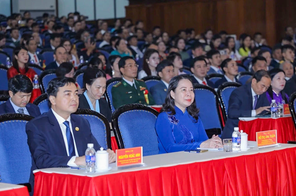 Phó Chủ tịch nước Võ Thị Ánh Xuân dự đại hội. Ảnh: Minh Hiếu