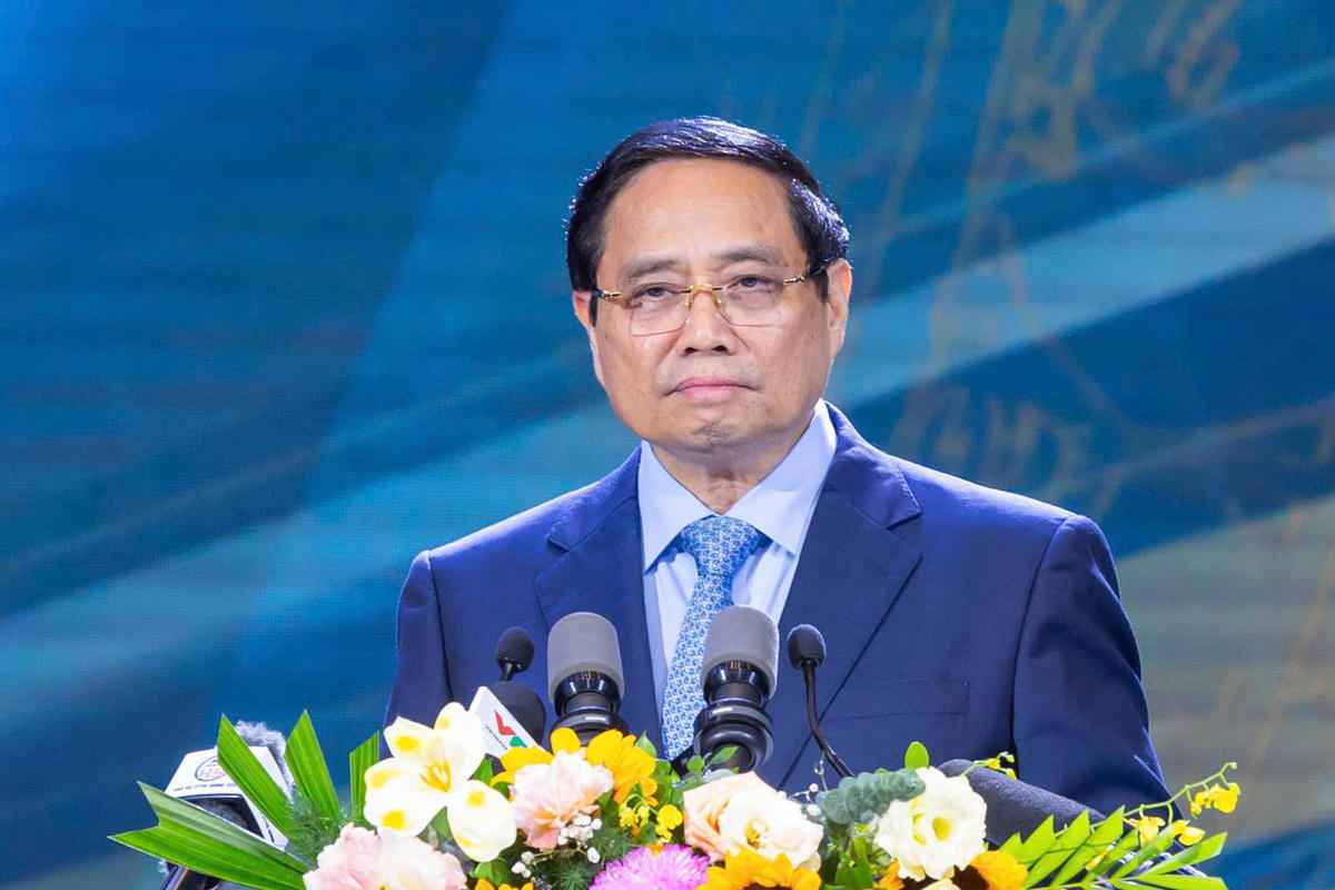 Thủ tướng Phạm Minh Chính phát biểu tại buổi lễ. Ảnh: Quang Vinh.