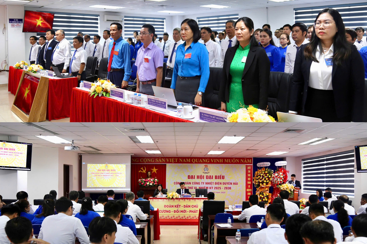 Toàn cảnh Đại hội đại biểu Công đoàn Công ty Nhiệt điện Duyên Hải lần thứ III – Nhiệm kỳ 2025 - 2030, diễn ra trong không khí trang trọng, đoàn kết và phấn khởi.