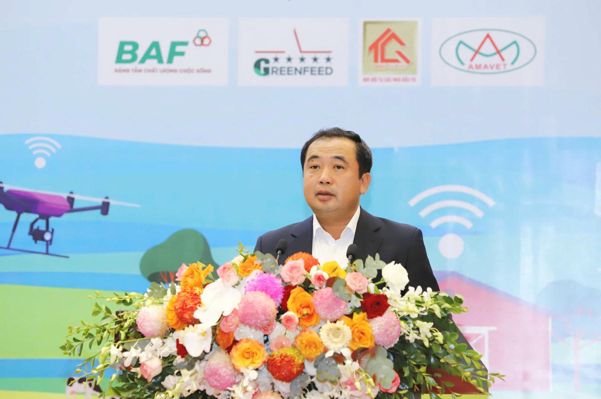 Bộ trưởng Bộ NNMT Trần Đức Thắng phát biểu tại Diễn đàn. Ảnh: DV