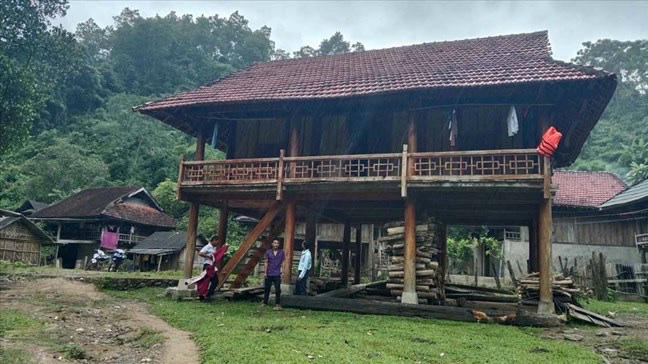 Căn nhà gia đình anh Ngân Văn Tuệ ở bản Chăm Puông (xã Lượng Minh, tỉnh Nghệ An ) được hỗ trợ xây dựng từ nguồn kinh phí thuộc Chương trình MTQG 1719, giai đoạn 2021-2025.