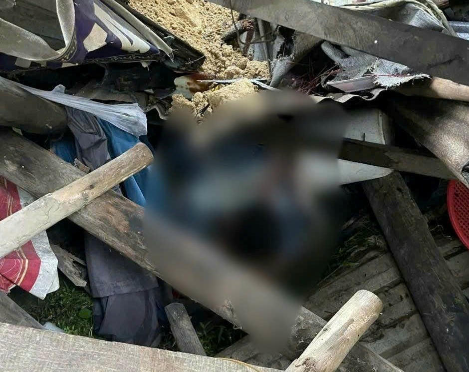 Nơi ông Nguyễn Quốc B. bị đất đá vùi lấp dẫn đến tử vong. Ảnh: CV.