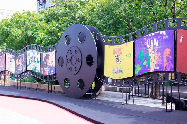 Không gian quảng bá của Liên hoan Phim Quốc tế TP Hồ Chí Minh lần thứ nhất (HIFF 2024) tại TP Hồ Chí Minh. Ảnh: BTC