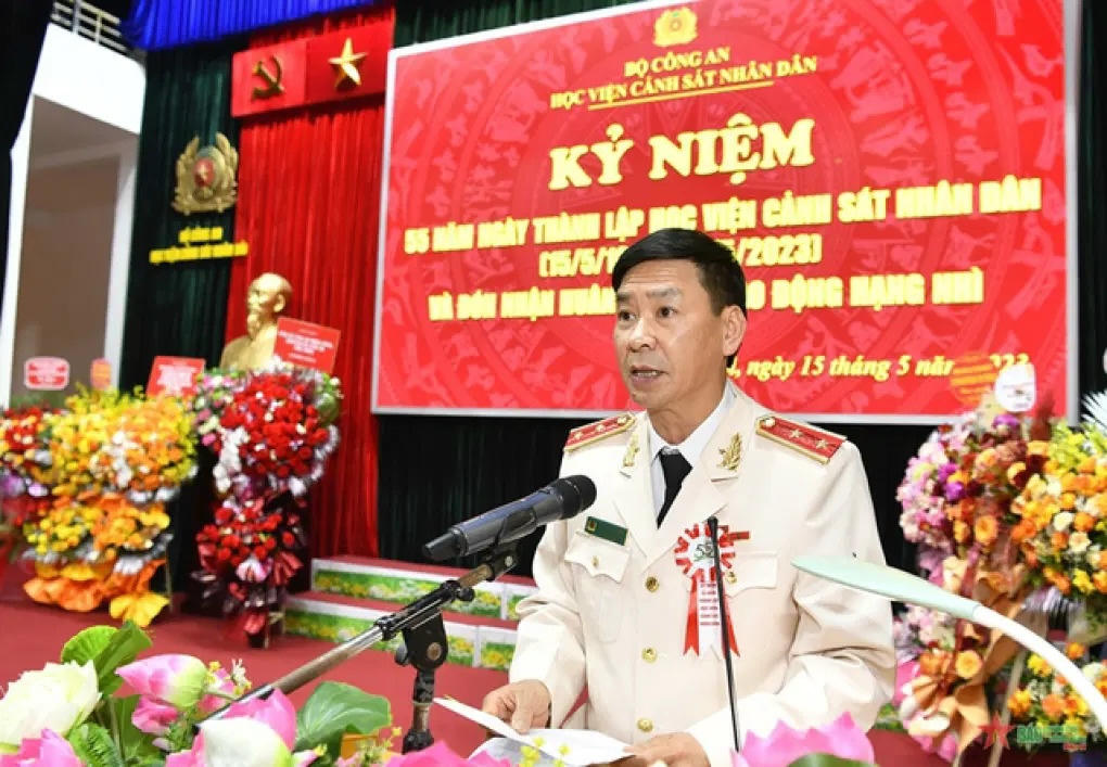 Trung tướng, GS.TS Trần Minh Hưởng, Giám đốc Học viện Cảnh sát Nhân dân.