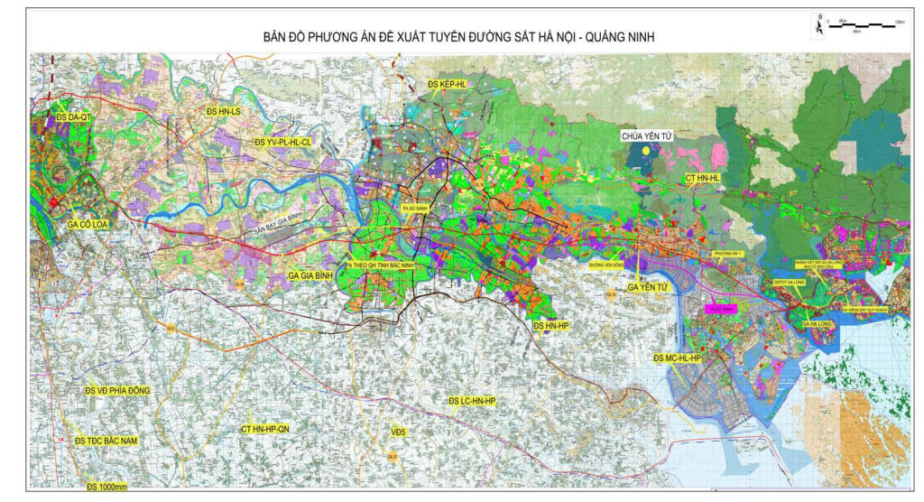 Phương án tuyến đường sắt Hà Nội - Quảng Ninh do Công ty cổ phần Đầu tư và Phát triển đường sắt cao tốc VinSpeed đề xuất.