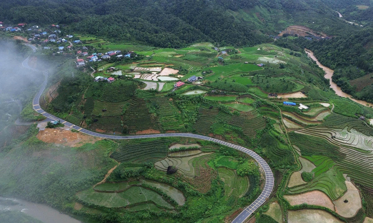 Lai Châu nhìn từ trên cao.