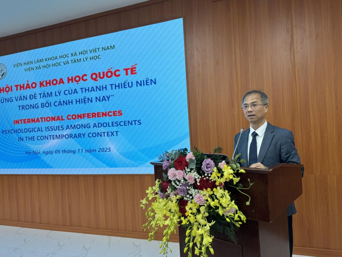 TS Đặng Xuân Thanh – Phó Chủ tịch Viện Hàn lâm Khoa học xã hội Việt Nam phát biểu khai mạc hội thảo.