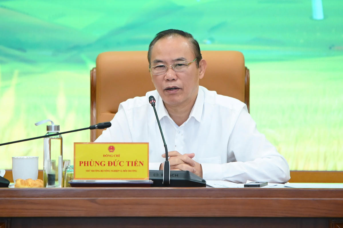 Theo Thứ trưởng Phùng Đức Tiến, trải qua 8 thập kỷ hình thành và phát triển, ngành NNMT luôn là trụ cột quan trọng của nền kinh tế quốc dân. Ảnh: L.H.