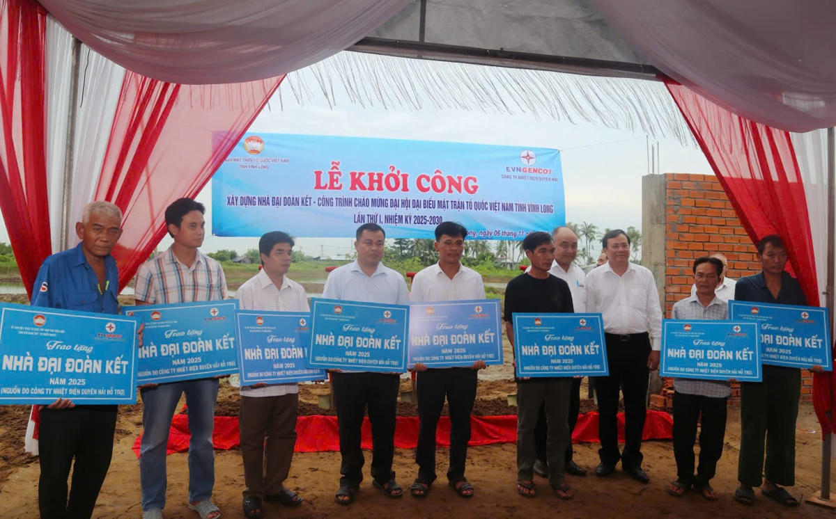 Công ty Nhiệt điện Duyên Hải chung tay xây dựng “Nhà Đại đoàn kết”, lan tỏa nghĩa tình tại tỉnh Vĩnh Long