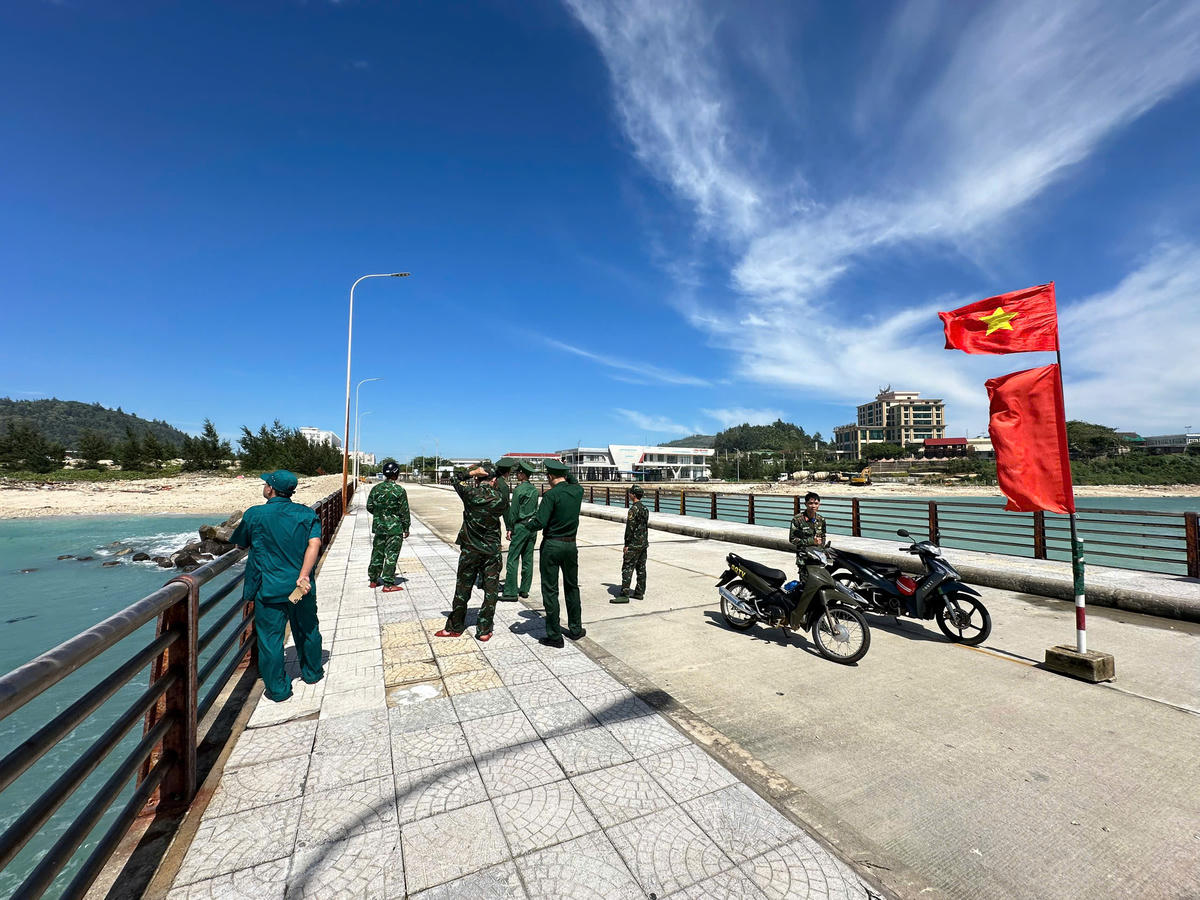 Khu vực vùng biển Lý Sơn 3 ngư dân mất tích. Ảnh: CV.