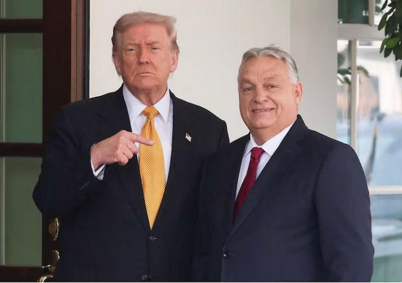 Tổng thống Trump và Thủ tướng Hungary Viktor Orban. (Ảnh: Reuters).