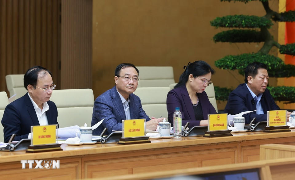 Các thành viên Ban Chỉ đạo tham dự phiên họp. (Ảnh: Dương Giang/TTXVN).