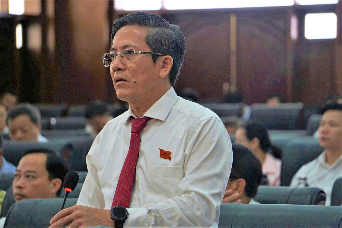 Phó Chủ tịch UBND TP Đà Nẵng Trần Nam Hưng phát biểu tại cuộc họp. Ảnh: Tấn Thành.