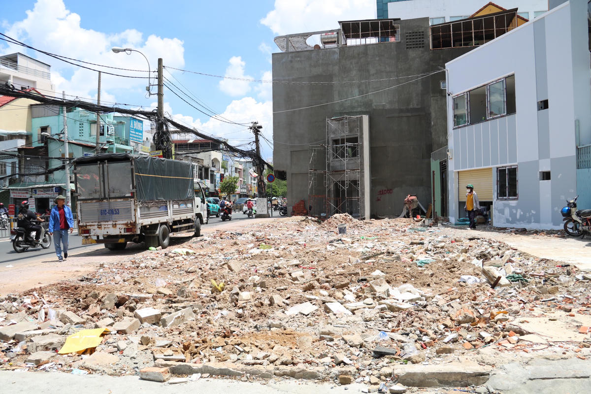 Công tác giải phóng mặt bằng ở metro số 2 đã cơ bản hoàn thành. Ảnh: Đ.Tr.