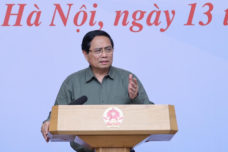 Thủ tướng Chính phủ Phạm Minh Chính phát biểu tại cuộc họp. Ảnh: Nhật Bắc