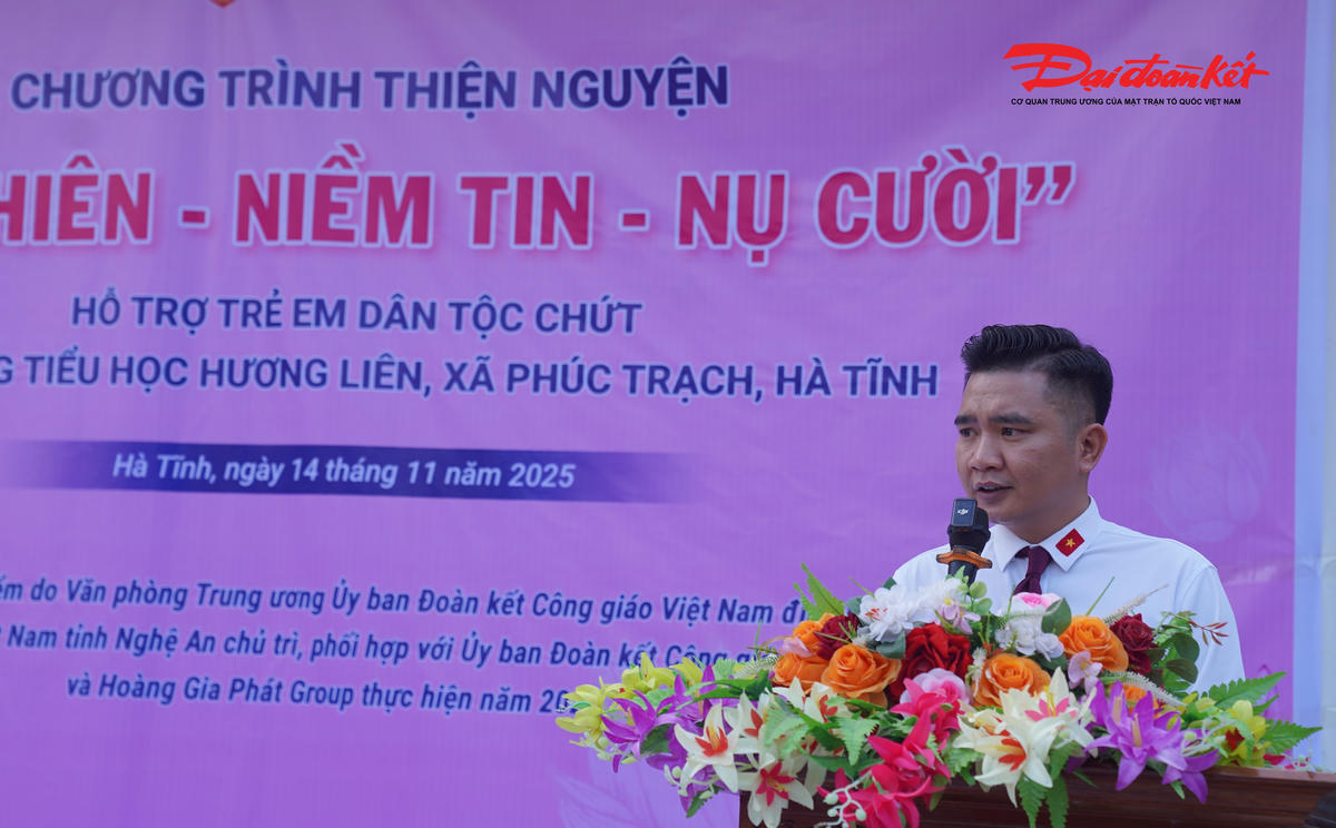 Ông Hoàng Nguyễn Trọng Dũng – Tổng giám đốc Công ty CP Đầu tư &amp; Thương mại Hoàng Gia Phát phát biểu tại Chương trình. Ảnh: Hạnh Nguyên.