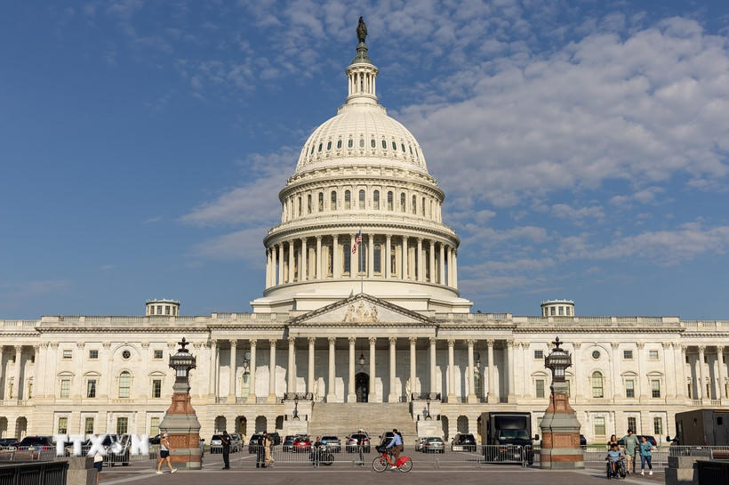 Trụ sở Quốc hội Mỹ ở Washington, D.C. (Ảnh: THX/TTXVN).