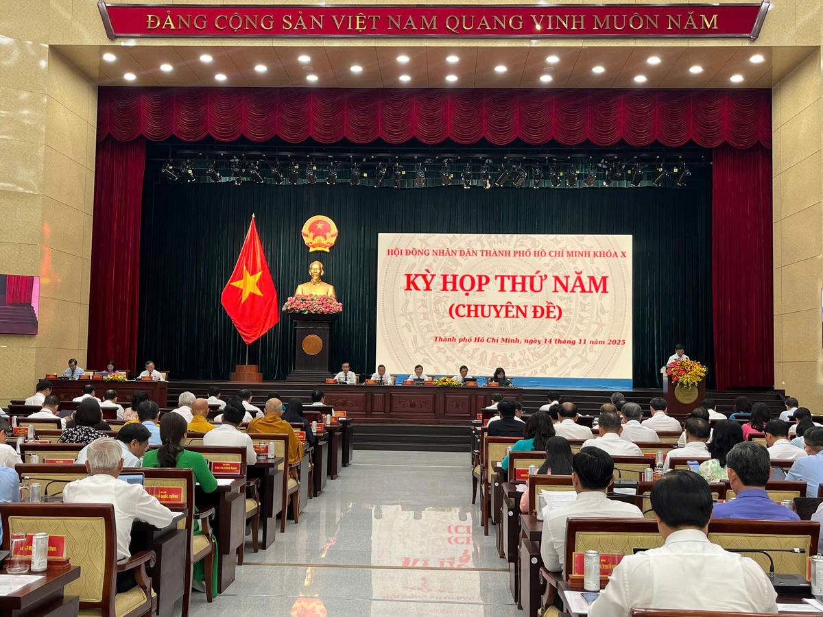 Quang cảnh kỳ họp HĐND thành phố sáng 14/11. Ảnh: A.Đ