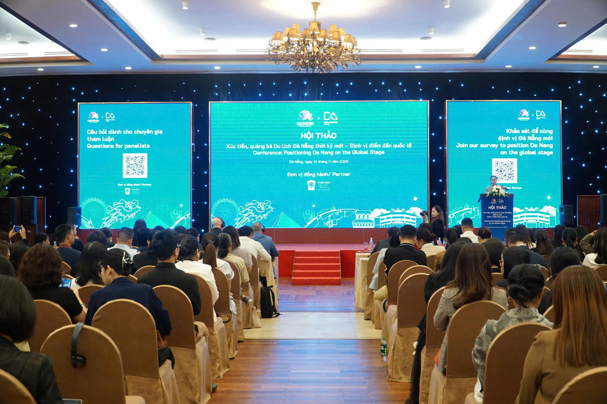 Hội thảo “Xúc tiến, quảng bá du lịch Đà Nẵng thời kỳ mới – Định vị điểm đến quốc tế” tại Cung hội nghị quốc tế ICP. Ảnh: Nguyễn Tú.