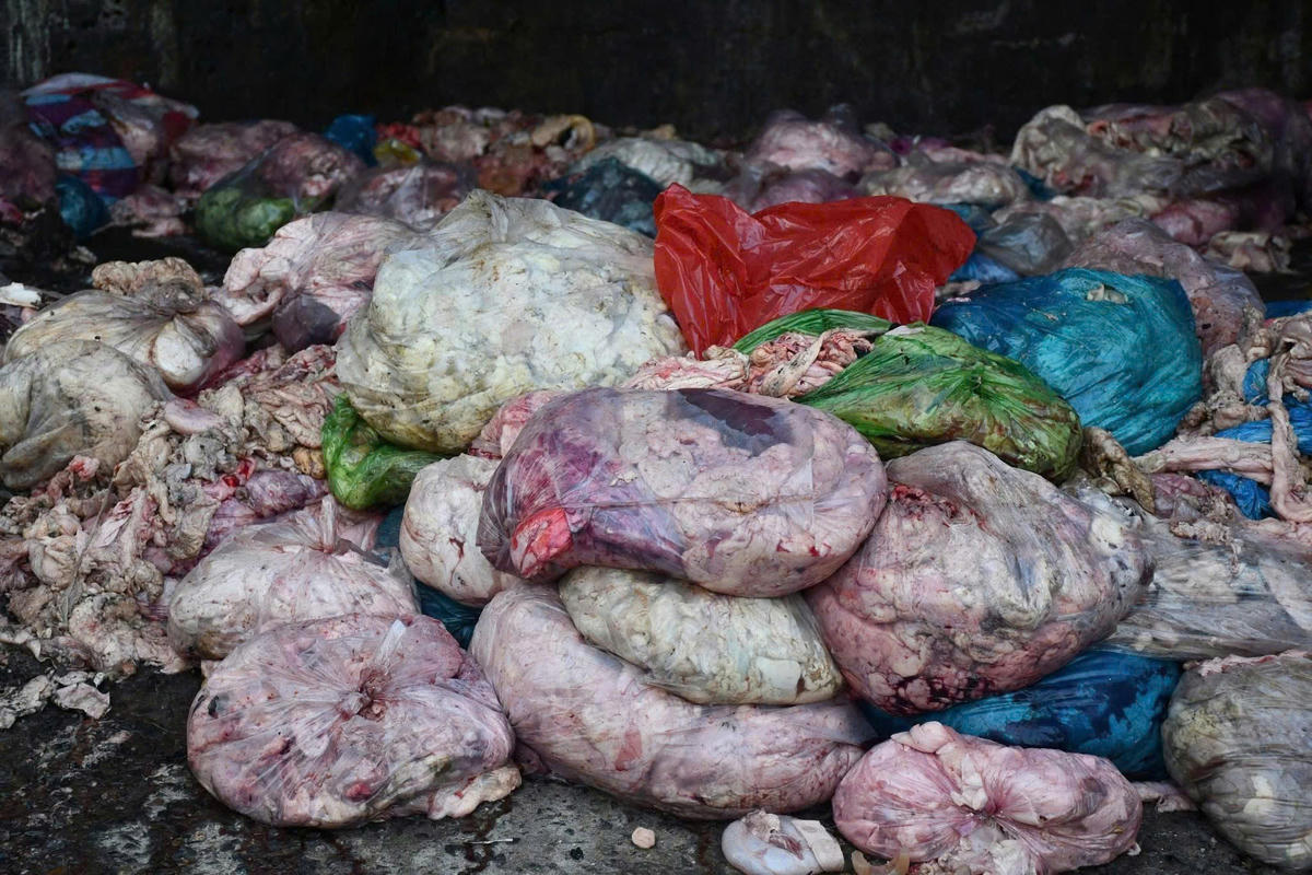 Số mỡ động vật không rõ nguồn gốc. Ảnh: CV.