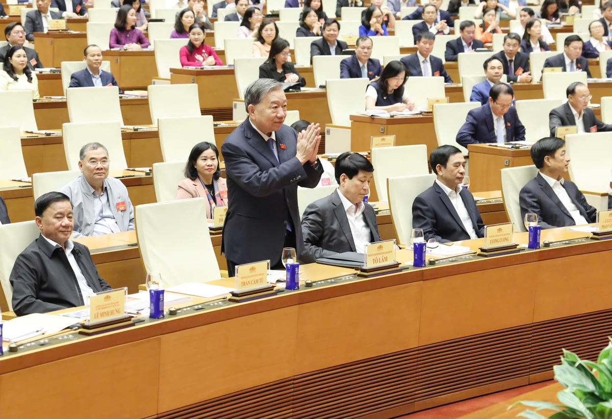 អគ្គលេខាបក្ស To Lam អញ្ជើញចូលរួម និងថ្លែងសុន្ទរកថាក្នុងសន្និសីទ (រូបថត៖ Quang Vinh)