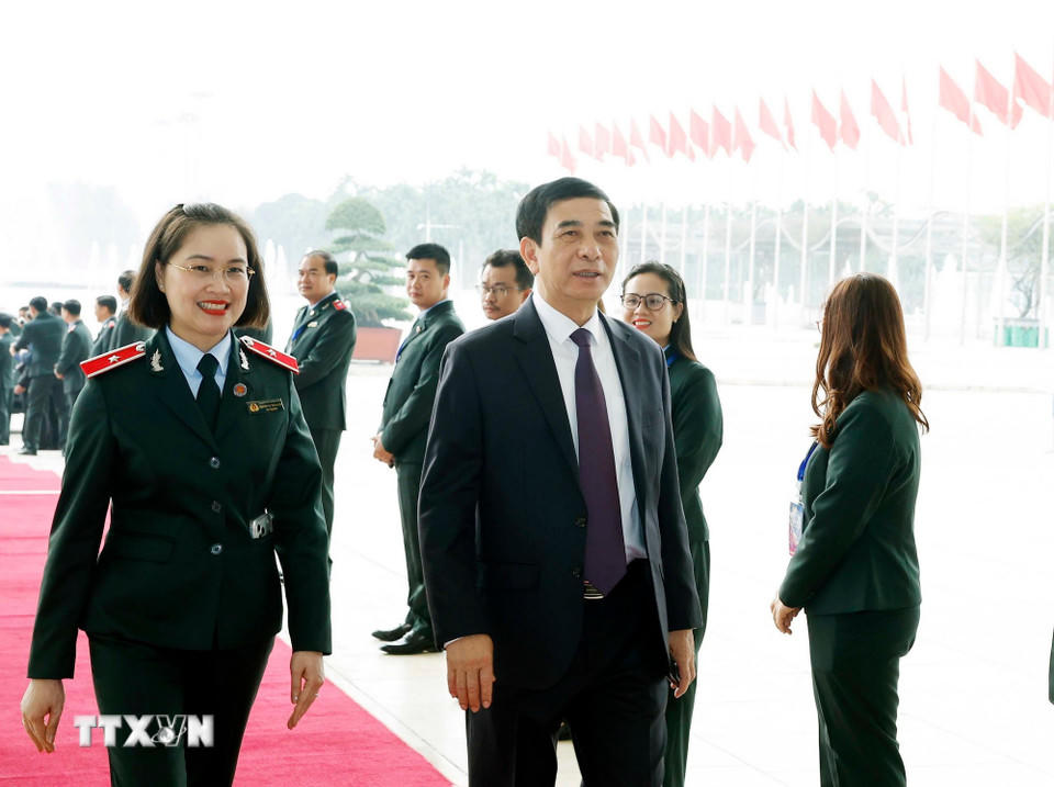 Đại tướng Phan Văn Giang, Bộ trưởng Bộ Quốc phòng đến dự Lễ kỷ niệm 80 năm Ngày truyền thống Thanh tra Việt Nam (23/11/1945 - 23/11/2025). (Ảnh: Thống Nhất/TTXVN)