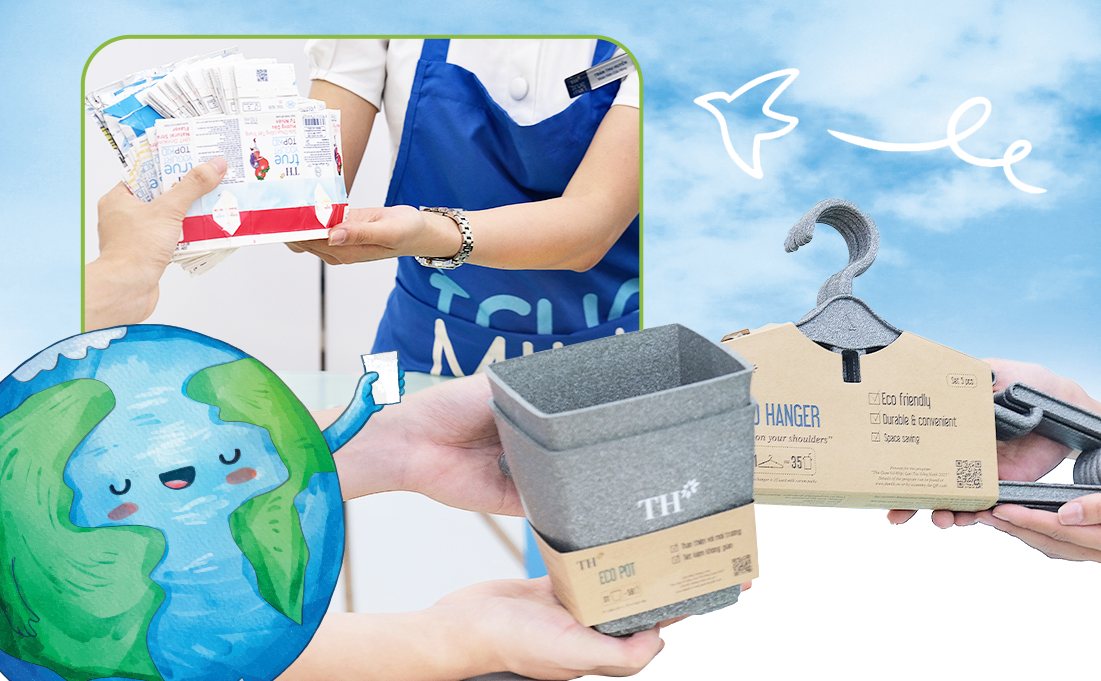 Hành trình “hô biến” vỏ hộp sữa thành mắc áo, chậu cây, tấm lợp tái chế