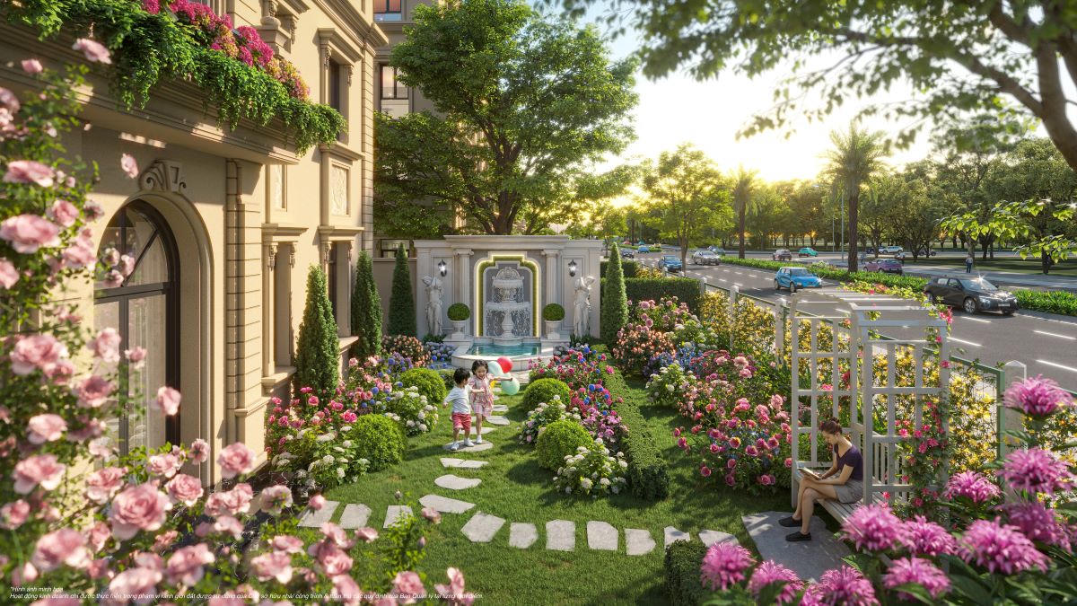 Tất cả các căn shophouse Thương phố Đại lộ đều sở hữu sân vườn riêng từ 20-36m²