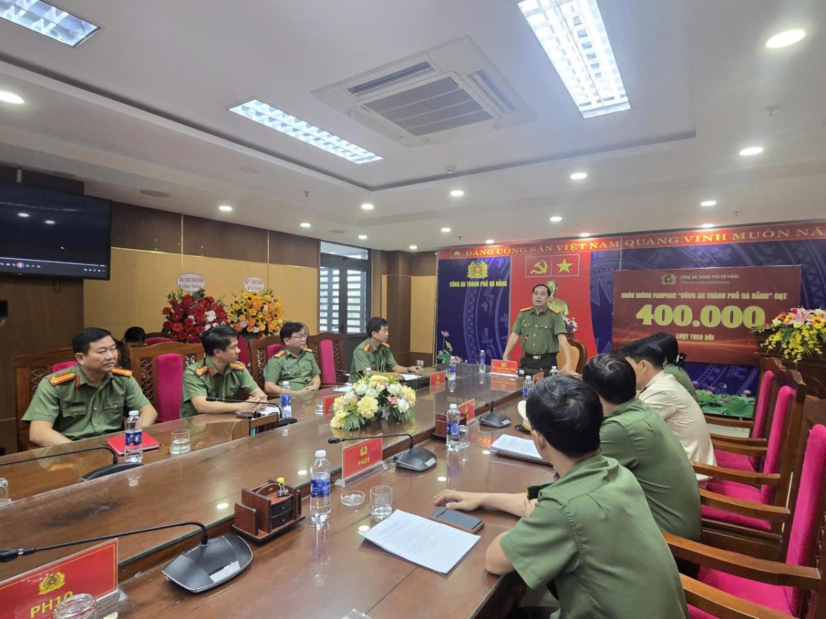 Đại tá Nguyễn Xuân Hoàng, Phó Giám đốc CATP Đà Nẵng phát biểu chỉ đạo. Ảnh: Doãn Hùng.