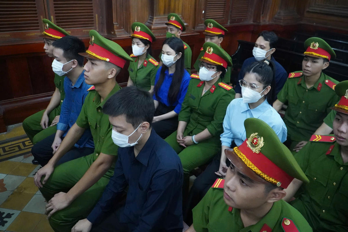 Quang cảnh phiên toà. Ảnh: Hồng Phúc.