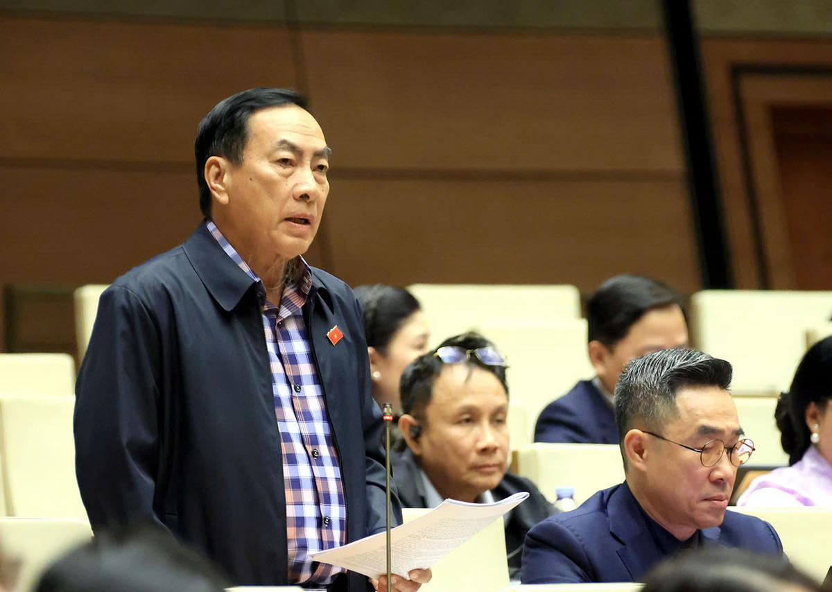 Ông Phạm Văn Hoà phát biểu (Ảnh: Quang Vinh)