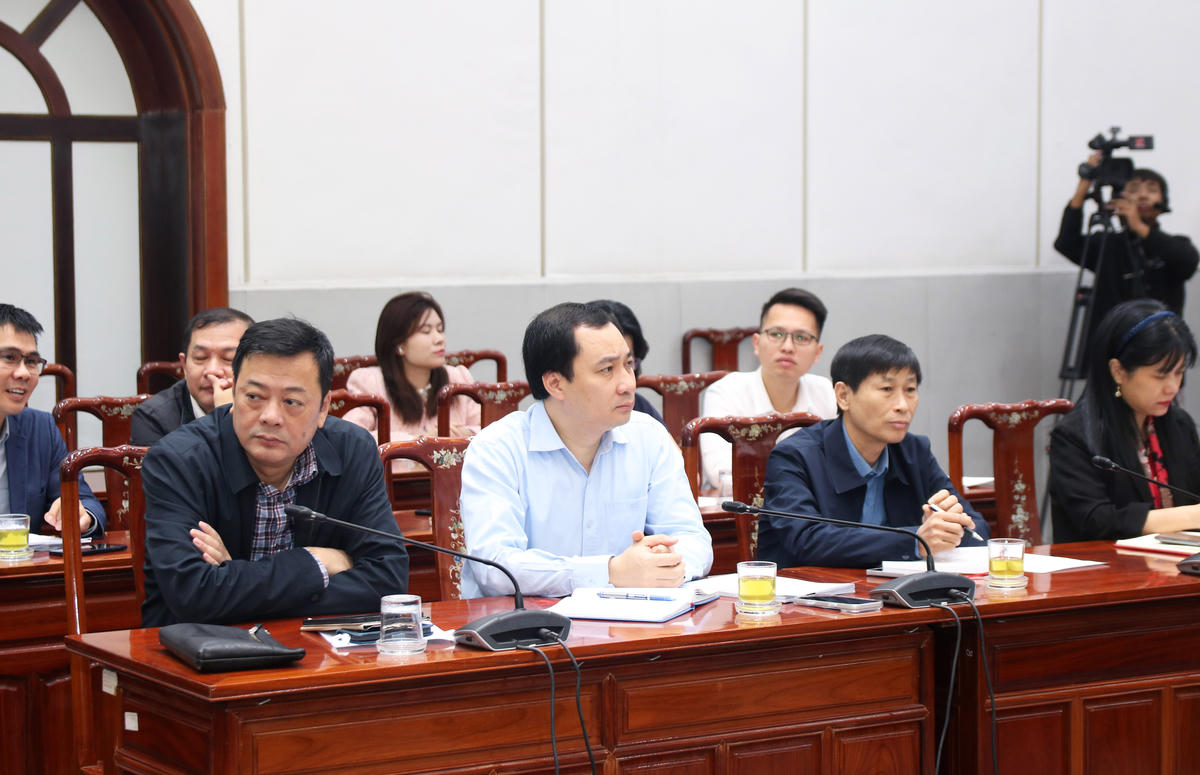 Các đại biểu tham dự tại điểm cầu Cơ quan UBTƯ MTTQ Việt Nam. Ảnh: Tiến Đạt.