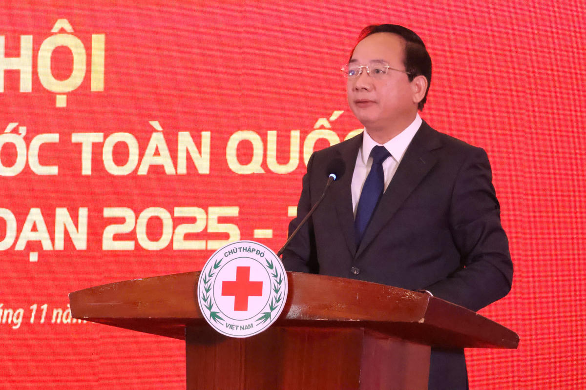 Trưởng ban Tuyên giáo và Dân vận Trung ương Trịnh Văn Quyết phát biểu chỉ đạo Đại hội. Ảnh: Hải Anh.