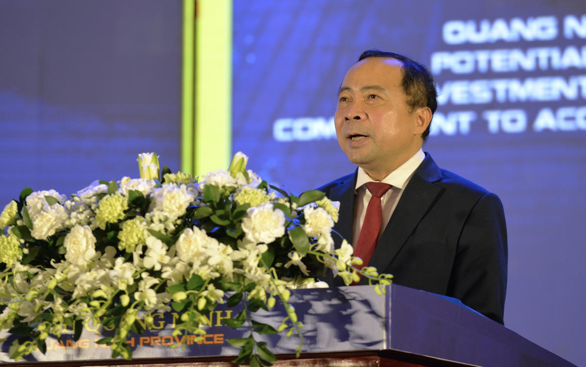 Thứ trưởng Thường trực Bộ KHCN Vũ Hải Quân phát biểu tại Hội nghị. Ảnh: Ngọc Anh.