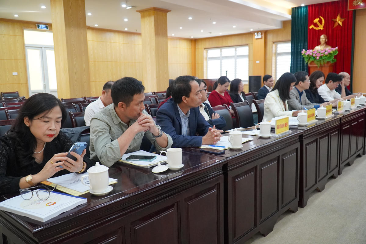 Đại diện các cơ quan thông tấn, báo chí dự họp báo. Ảnh: Đình Minh