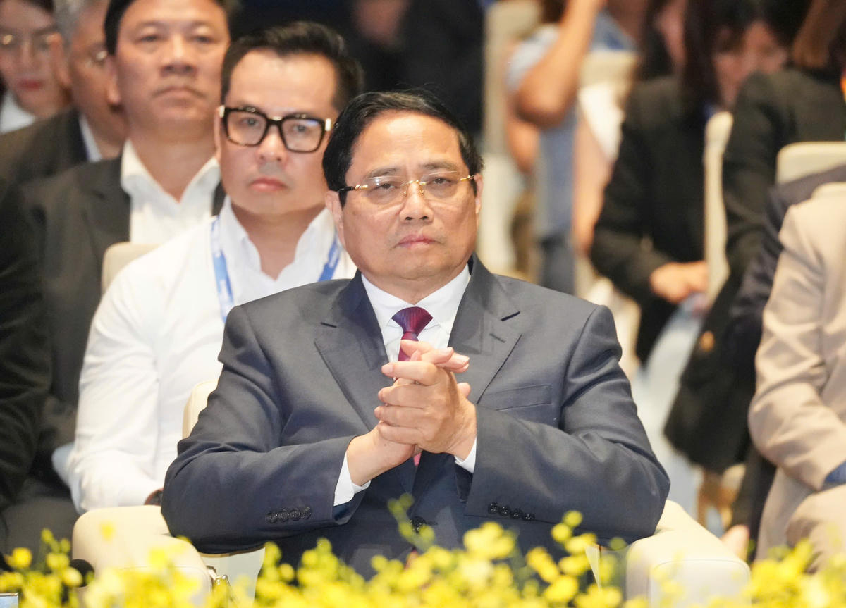 Thủ tướng Phạm Minh Chính tham dự chương CEO 500 – TEA CONNECT chiều 25/11. Ảnh: T.V