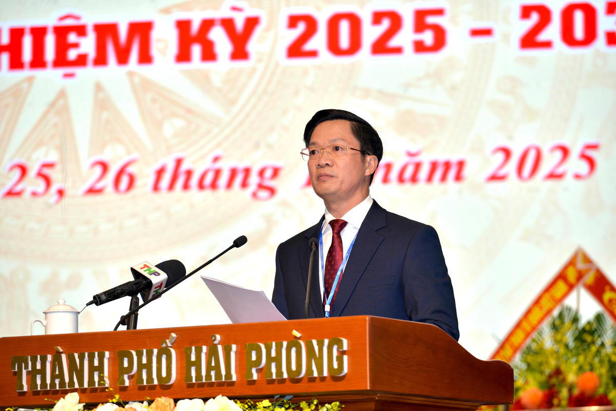 Ông Phạm Văn Lập, Phó Bí thư Thành ủy, Chủ tịch Uỷ ban MTTQ Việt Nam TP Hải Phòng nhiệm kỳ 2025 - 2030. Ảnh: Ngọc Anh.