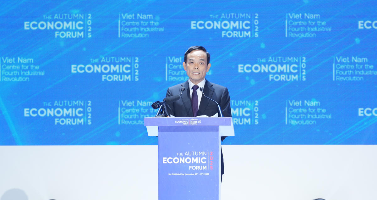  Bí thư Thành ủy TP Hồ Chí Minh Trần Lưu Quang phát biểu khai mạc tại Diễn đàn. Ảnh: T.N 