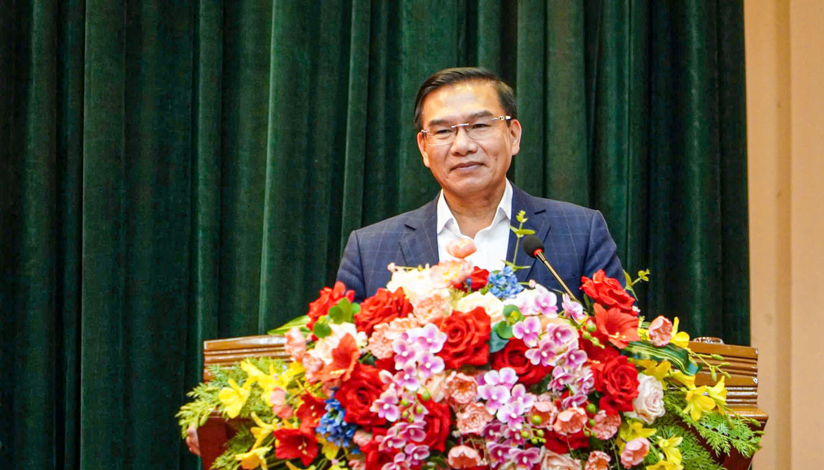 Ông Trần Xuân Lương, Phó Giám đốc Sở VH-TT&DL tỉnh Hà Tĩnh phát biểu tại hội nghị. Ảnh: Cẩm Kỳ 