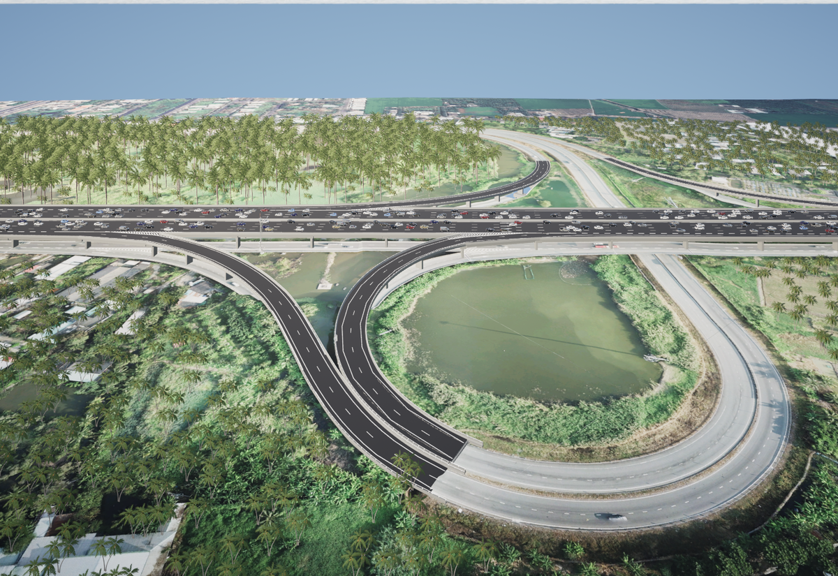 Dự án có tổng nguồn vốn hơn 36.000 tỉ đồng, dự kiến khởi công giữa tháng 12 tới. Ảnh phối cảnh dự án.