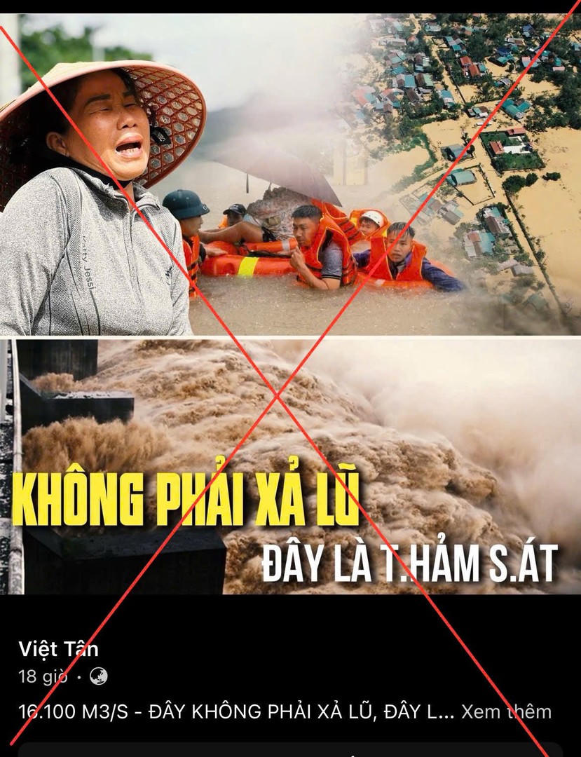 Thông tin sai sự thật đang được phát tán. Ảnh: BCA.