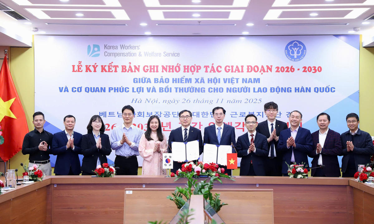 Quang cảnh lễ kí kết. Ảnh: Ngọc Yến.